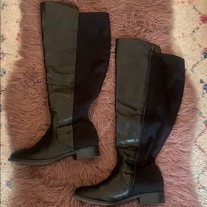 Sleek Black Over the Knee Boot